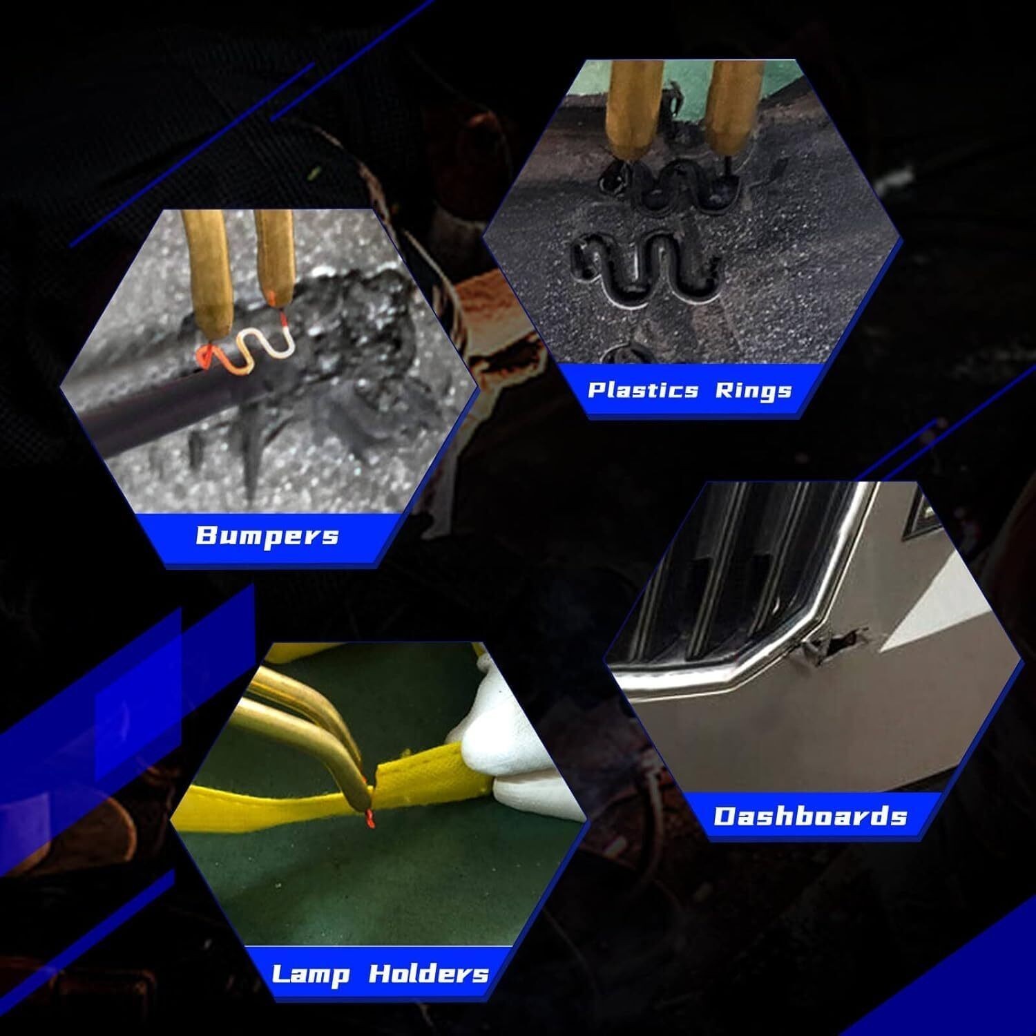 Plastic Welder Kit Soldering Tool Car Bumper Repair Welding Gun 800 Staples Case