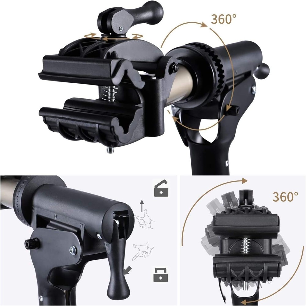 Lightweight Bicycle Workstand with 360° Rotatable Clamp & Front Wheel Stabilizer