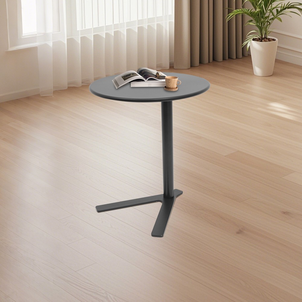 Round Side Table with Y-shaped Base, Side Table for Small Spaces,Couch End Table