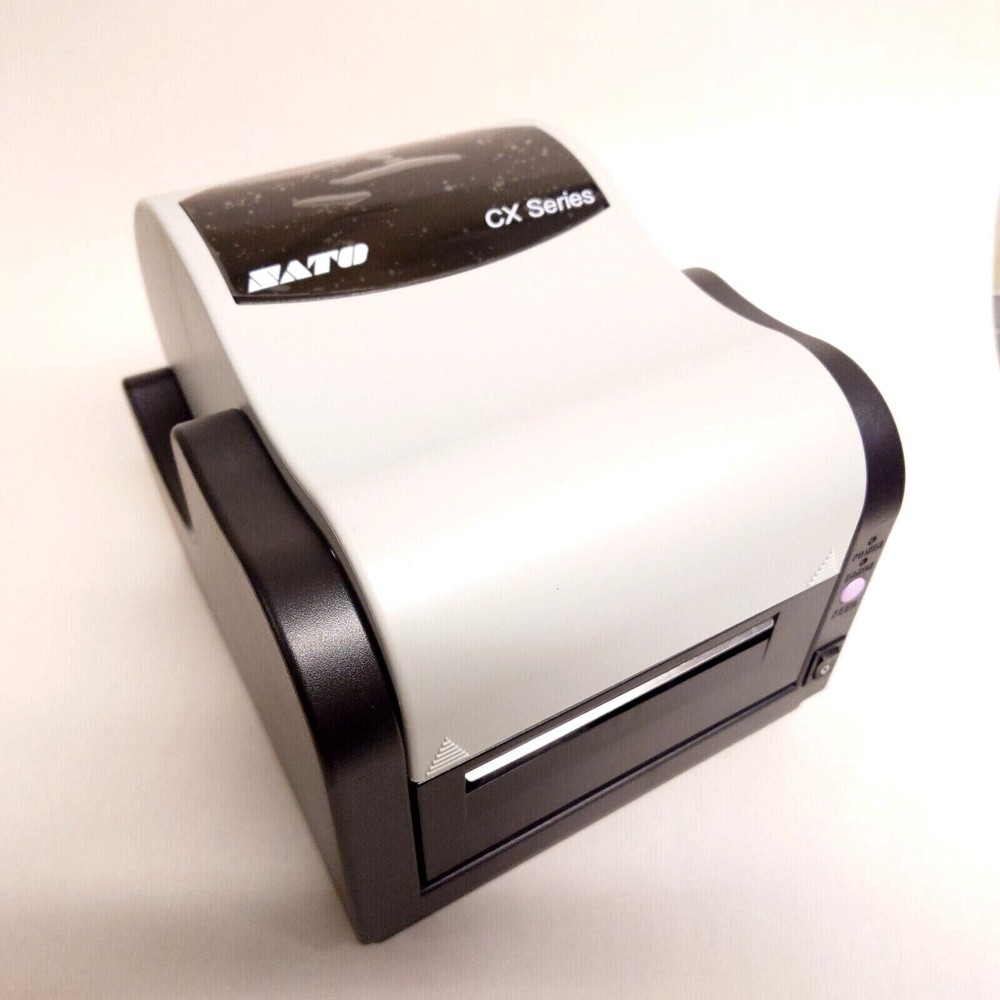 SATO CX400 EX1 Thermal Transfer Label Printer Serial Parallel with AC Adapter