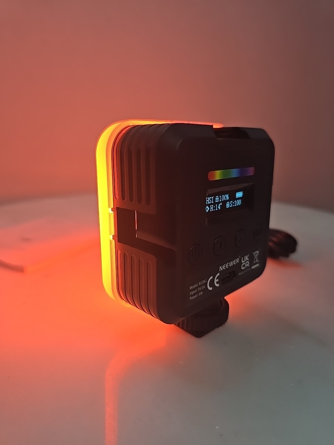 NEEWER Magnetic RGB Camera Light, 360° Full Color RGB61 Small LED Panel BRIGHT!