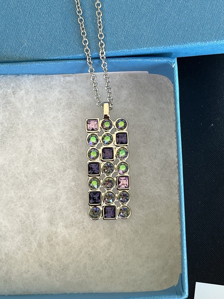 Touchstone Crystal Swarovski Morse Code Pendant NWT $79 Retail