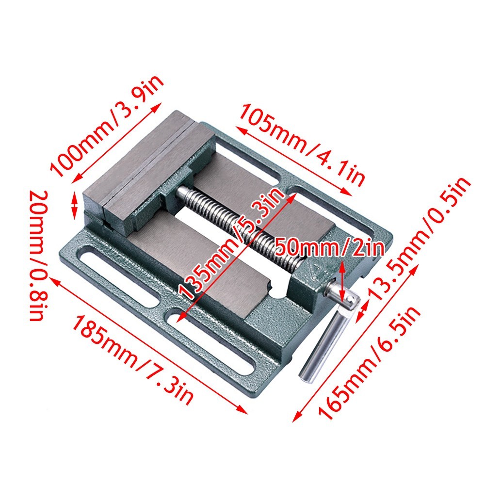 Heavy Duty 4Inch Bench Pillar Clamp Jaw Vice Vise Drill Press Machine Work