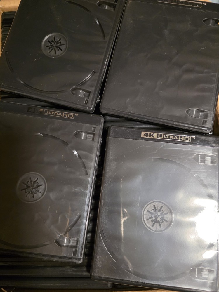 (58) 4K UHD Blu-Ray Empty Replacement Cases Single Double Capacity Standard Size