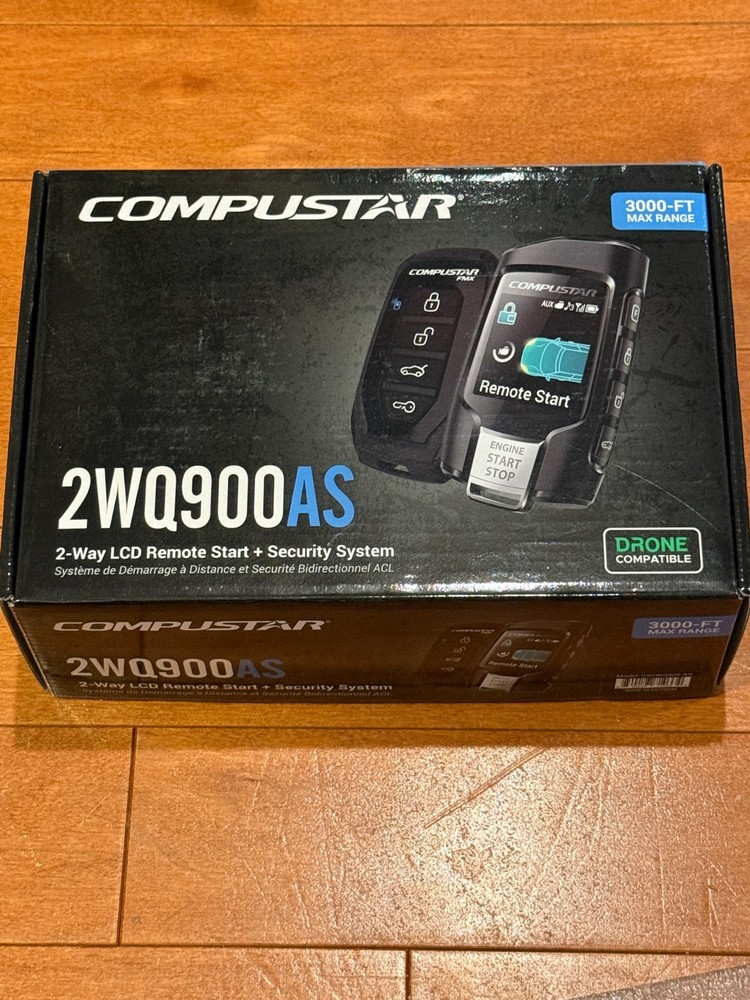Compustar CS2WQ900-AS 2-Way LCD 3000-FT Max Range Remote Start + Security System