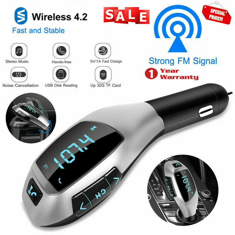 Wireless Bluetooth FM Transmitter Car Kit Handsfree LCD MP3 Player USB Charger