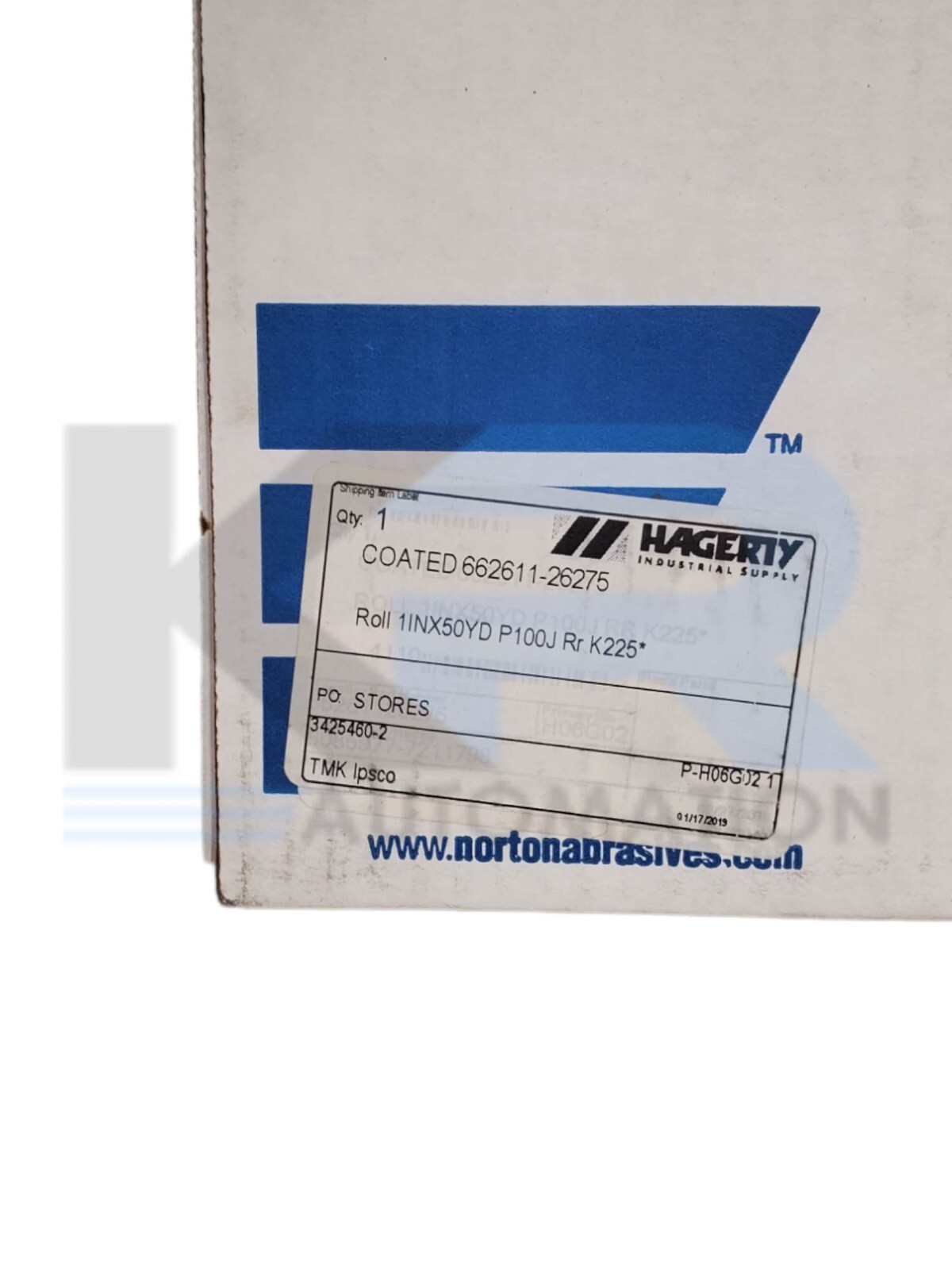 NEW Norton K225 P100 Grit Abrasive Utility Roll Cloth Backed 1"X50YD 66261126275