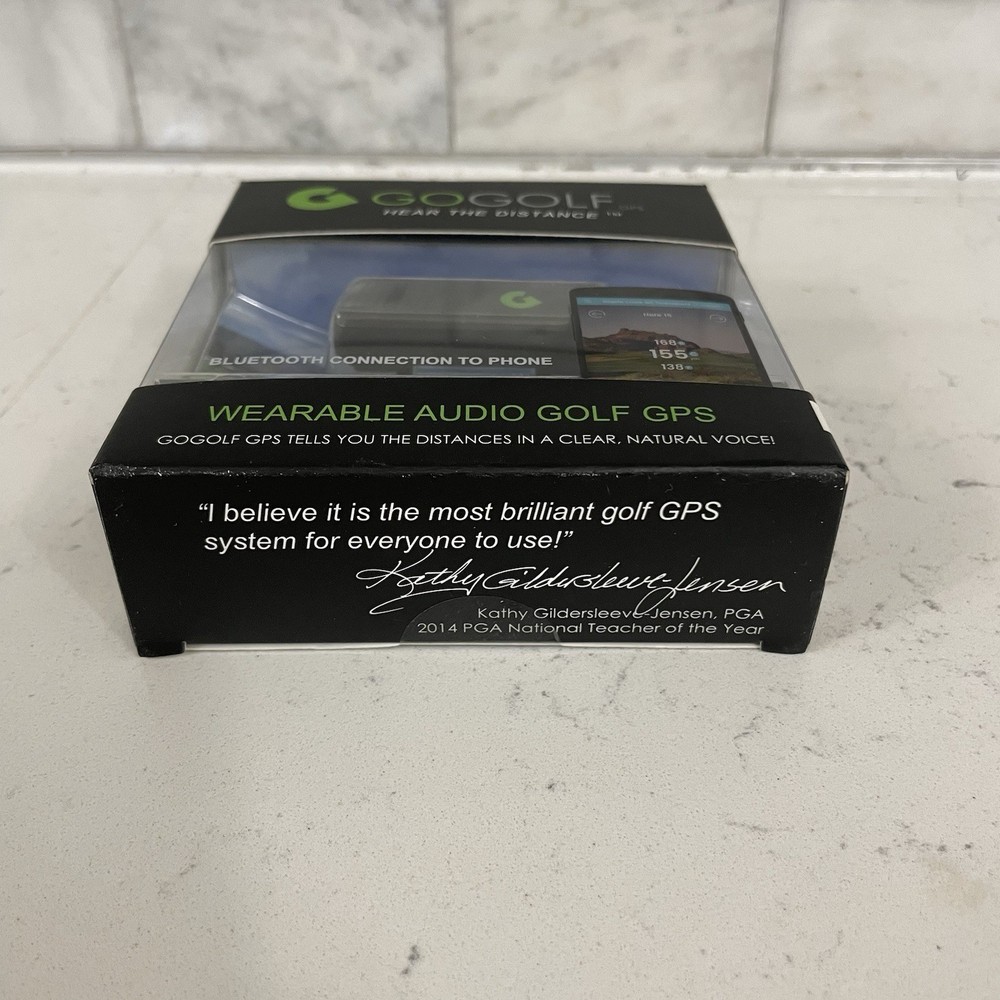 GOGOLF Wearable Audio Golf Gps "Hear The Distance" Bluetooth iPhone Android
