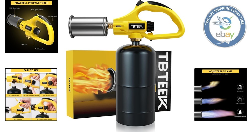 Refillable Propane Torch for Home Cooking - Safety Features & High Performance