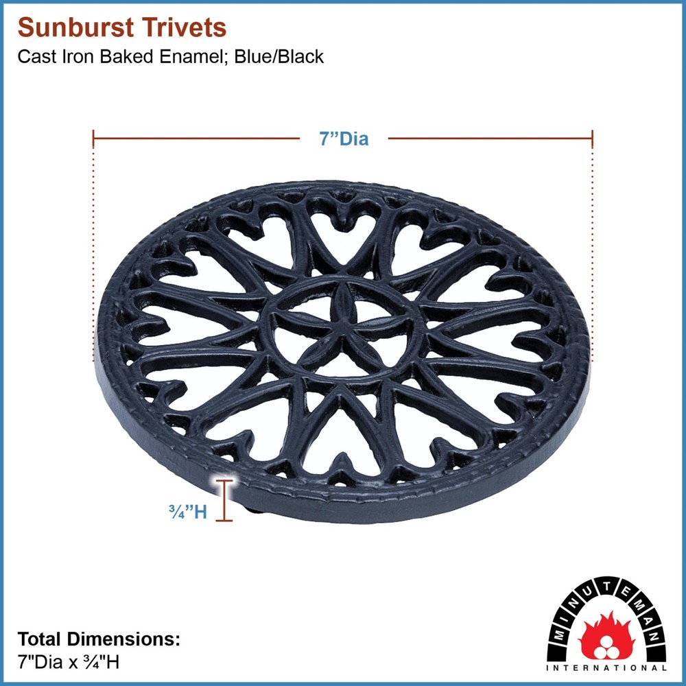 Blue-Black Sunburst Trivet