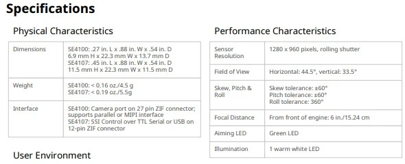 Zebra SE4107 OEM Scan Engine USB