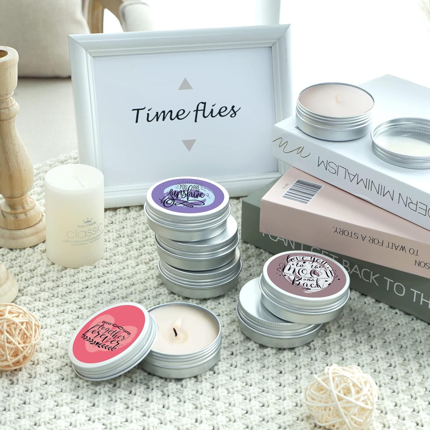 60 Pack 2Oz Metal Round Tins with Screw Lid for Lotion Bars and Balms