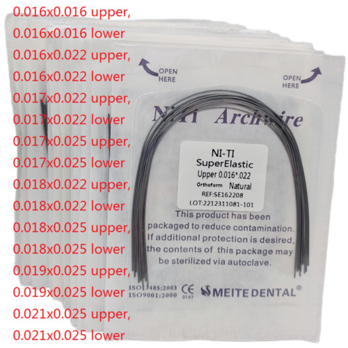Dental Orthodontic Super Elastic Niti Round/Rectangular Arcos Arch Wires Natural