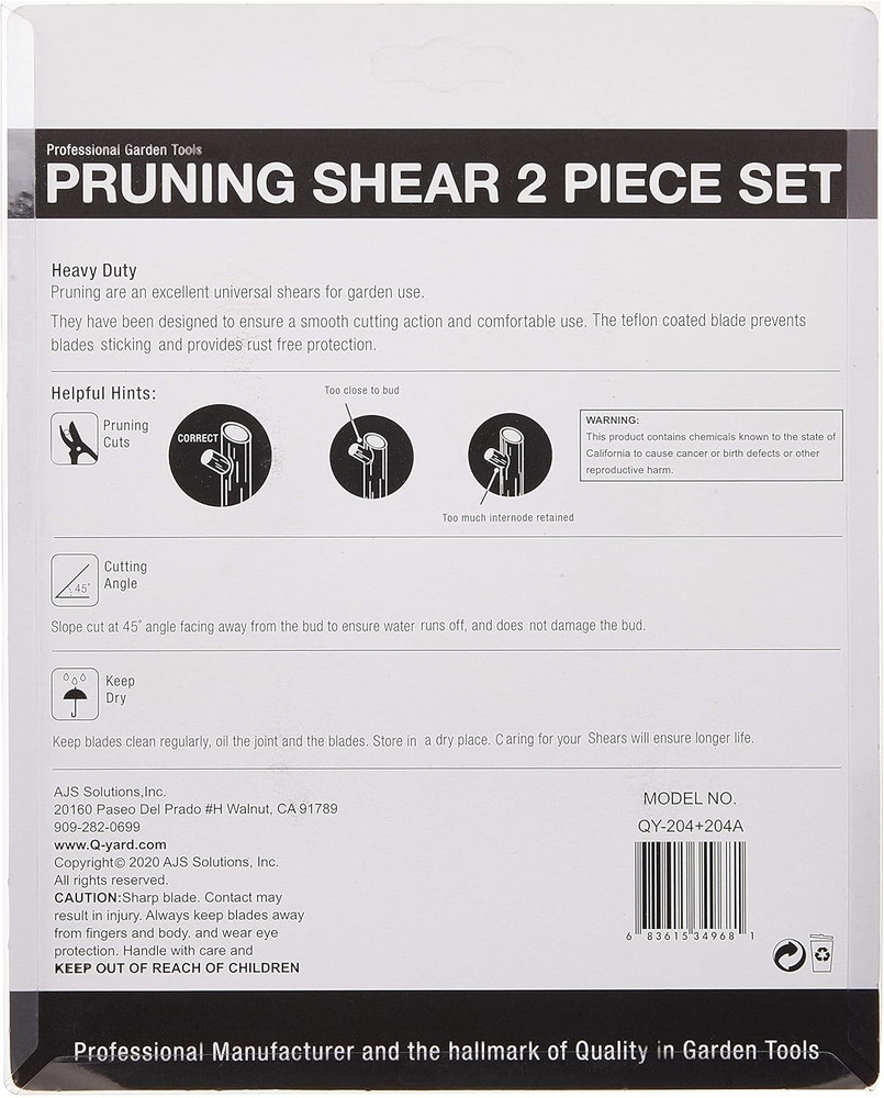 2 - Pack Pruning Shear, Mini- Extra Sharp Garden Hand Pruners, Easier Cutting,