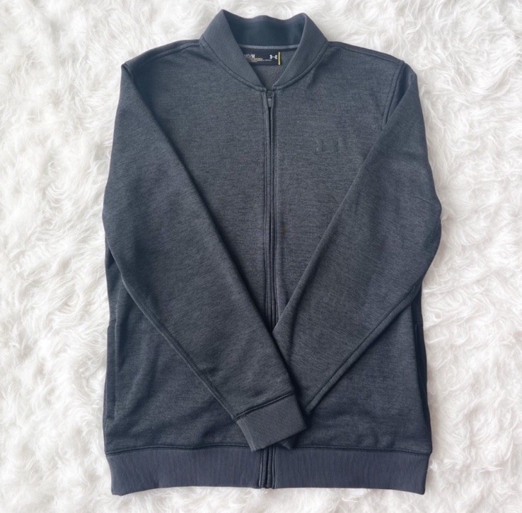 Under Armour Men’s Gray Full Zip Jacket Fleece Lined Athletic Medium