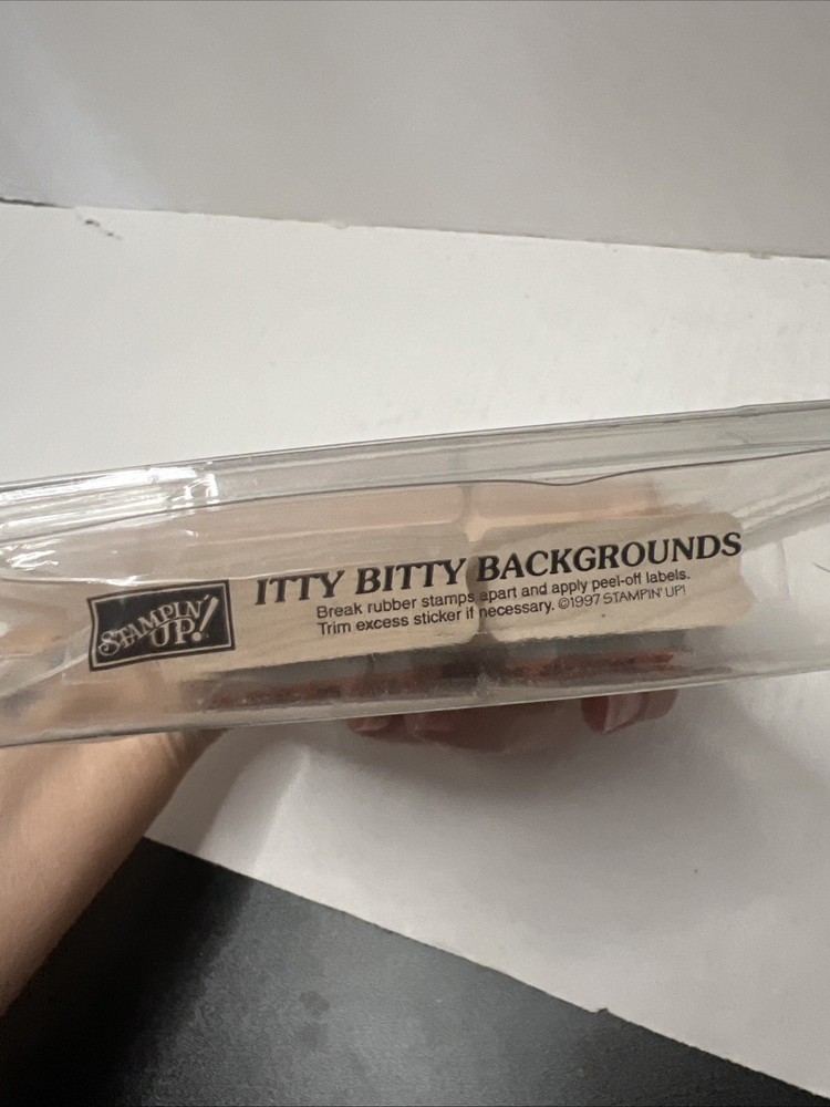 Stampin' Up! ITTY BITTY BACKGROUNDS Retired Stamp Set