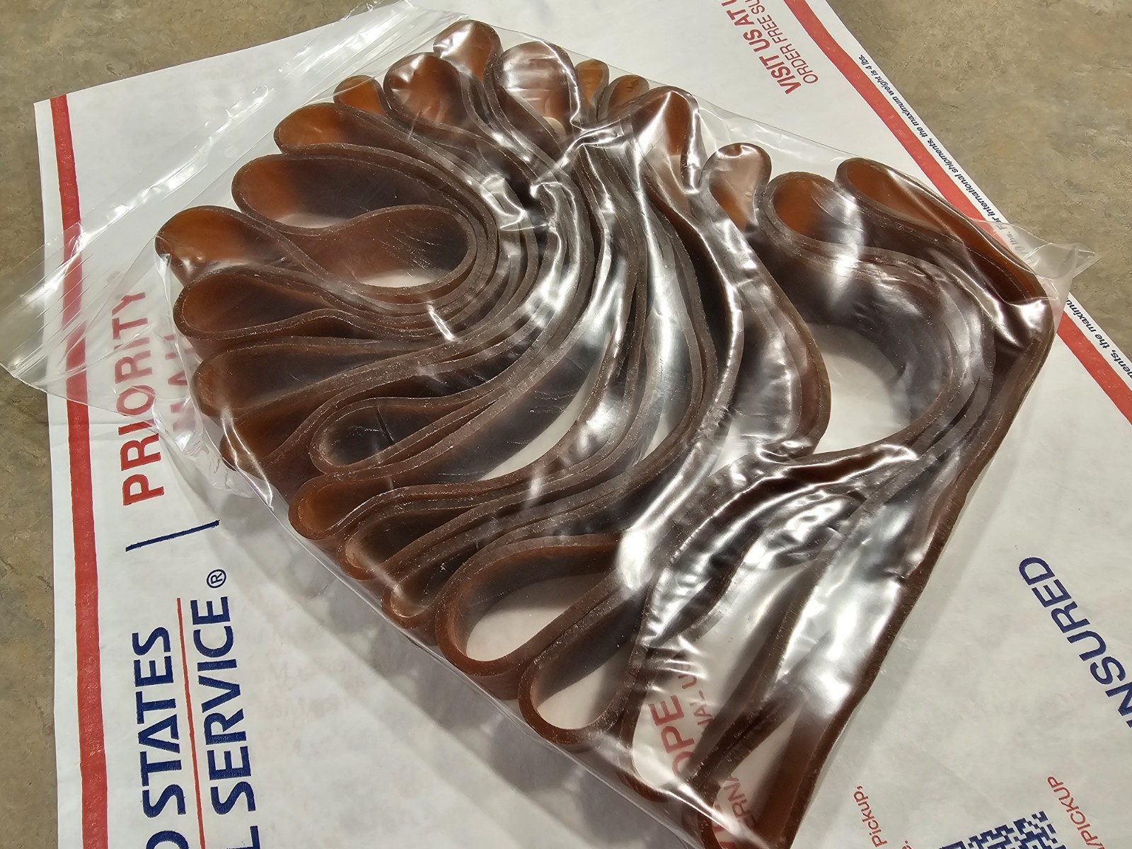 Pack of 12 Dally Wraps Brown Natural Rubber, Team Roping Saddle Horn, Ranching