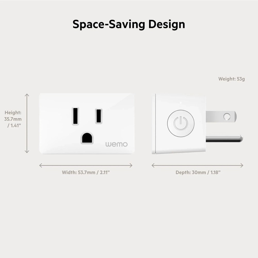 WeMo - Smart Plug with Thread WSP100, HomeKit, Bluetooth, NFC, Apple Siri