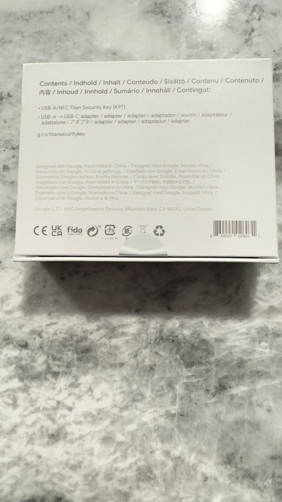 Google Cloud Titan Security Key