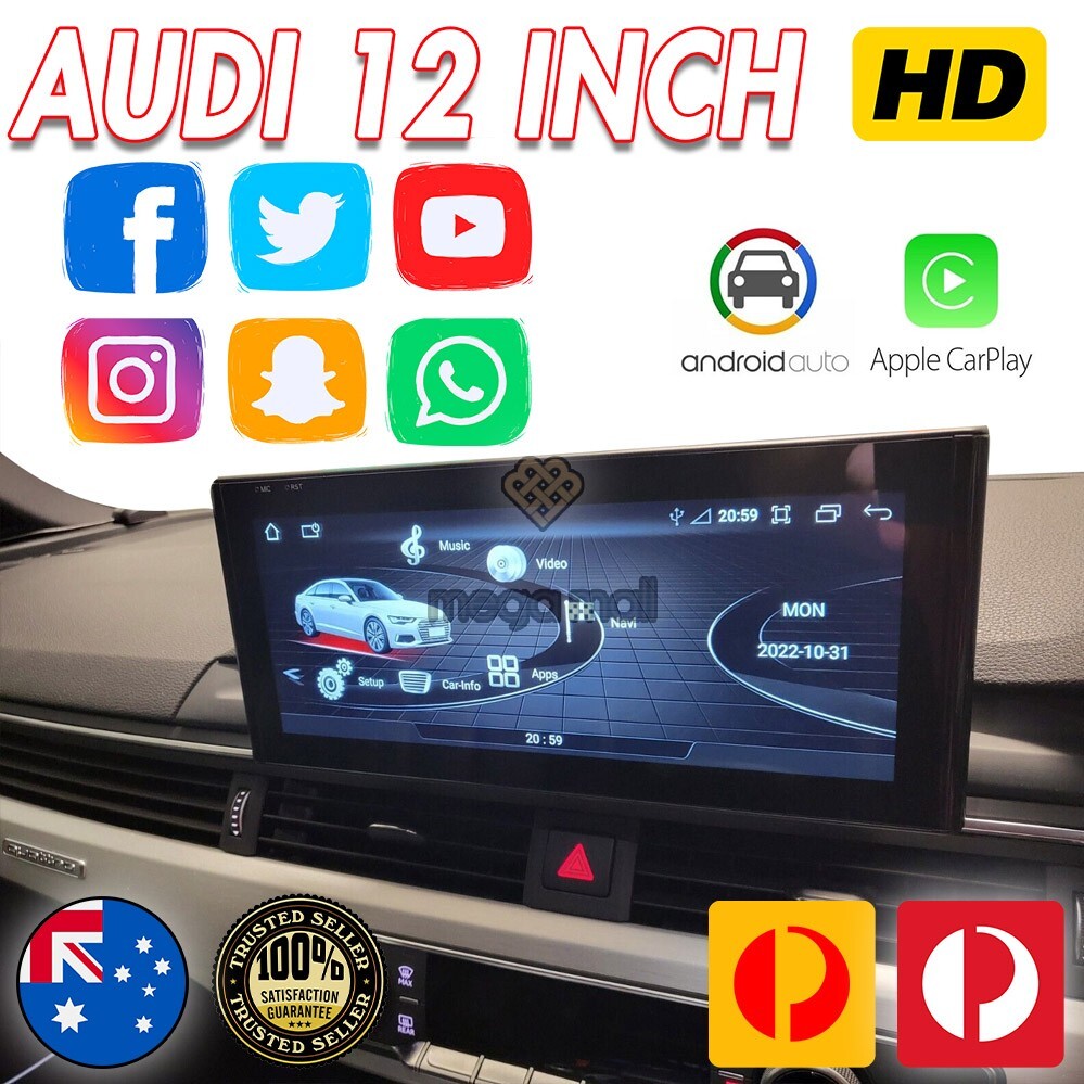 12 " Touchscreen Android Auto USB GPS Carplay for Audi A4 A5 B9 Navigation