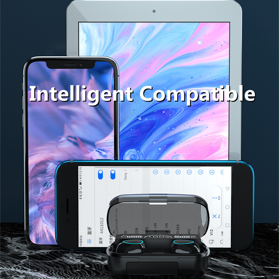 Bluetooth 5.1 TWS Bluetooth Wireless Earbuds Waterproof Headset Noise Cancelling