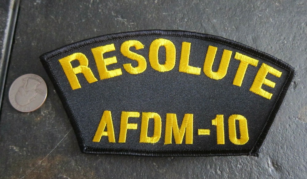 USS Resolute AFDM-10 Navy Floating Drydock Ships Patch