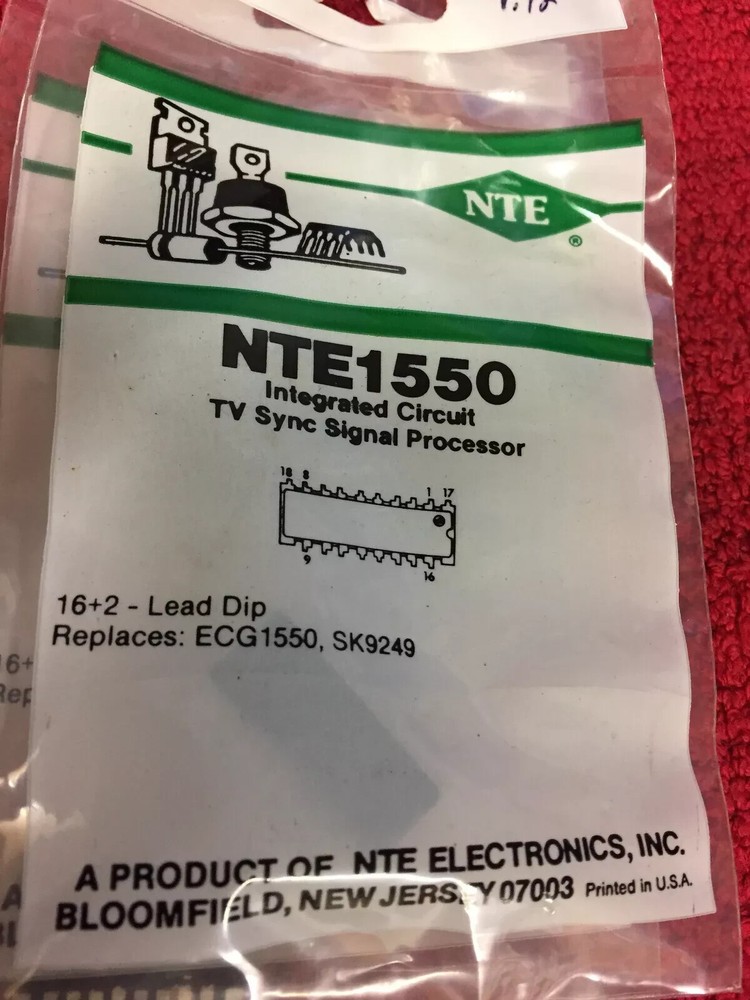 NTE1550 INTEGRATED CIRCUIT TV SYNC SIGNAL PROCESSOR