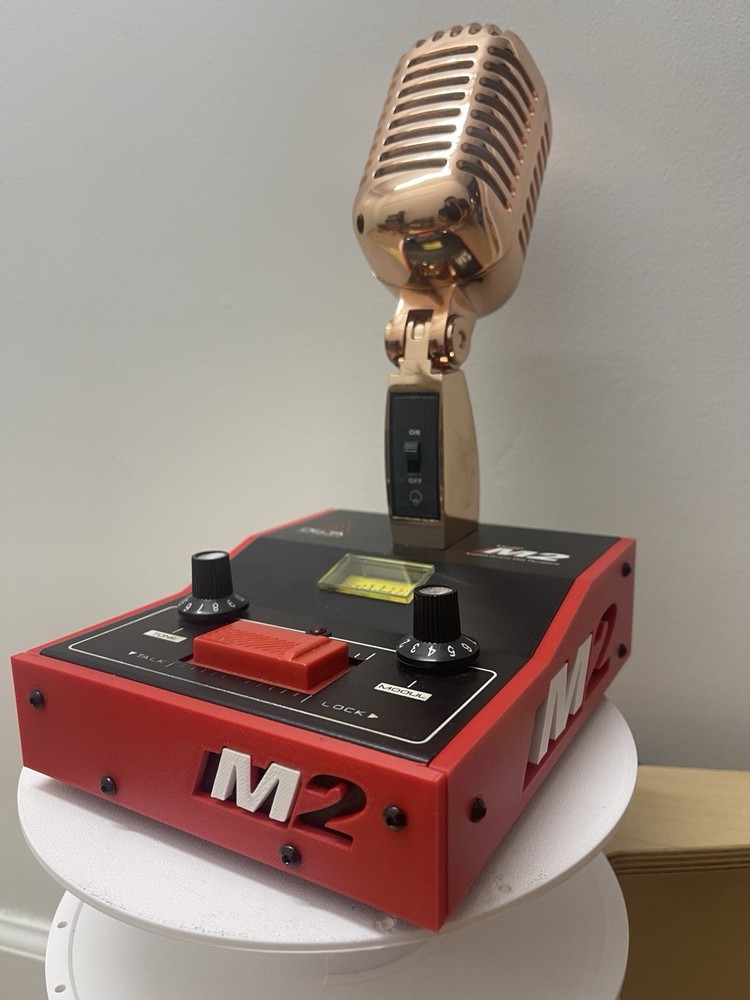 Custom Base Front Panel RED For DELTA M2 DYNAMIC POWER BASE MICROPHONE CB MIC