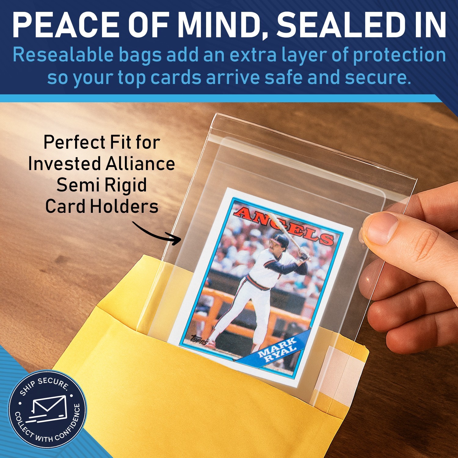 Team Bags Resealable for Toploaders Semi Rigid & Magnetic Holders 100-10000 Pack