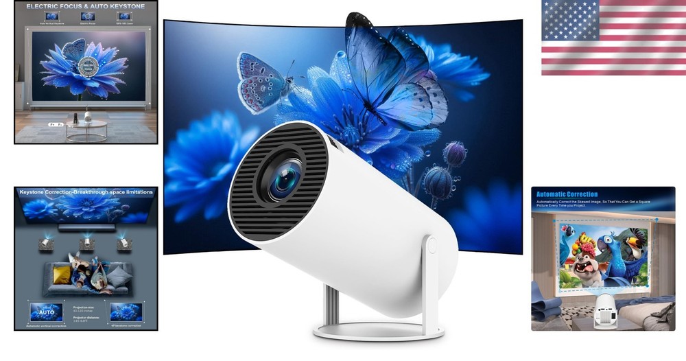 Compact Mini Projector with 1500:1 Contrast & Seamless Streaming Capabilities