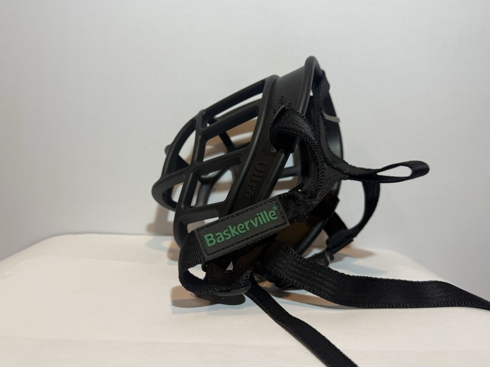 Baskerville Ultra Muzzle for Dogs Size 6 Black Adjustable Dog Muzzle
