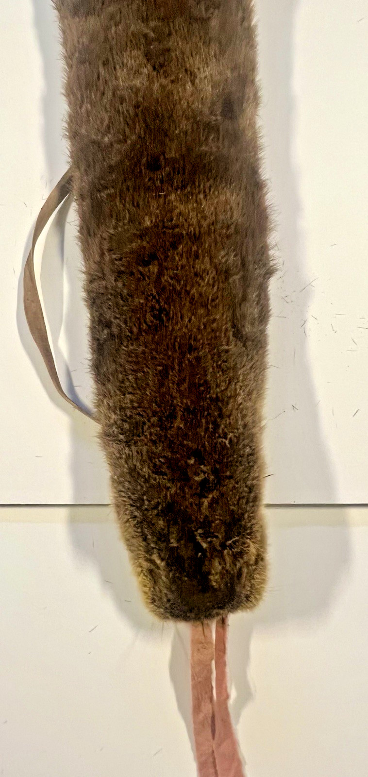 Original Native American Indian Fur Quiver; Old Red Trade; 19th Century