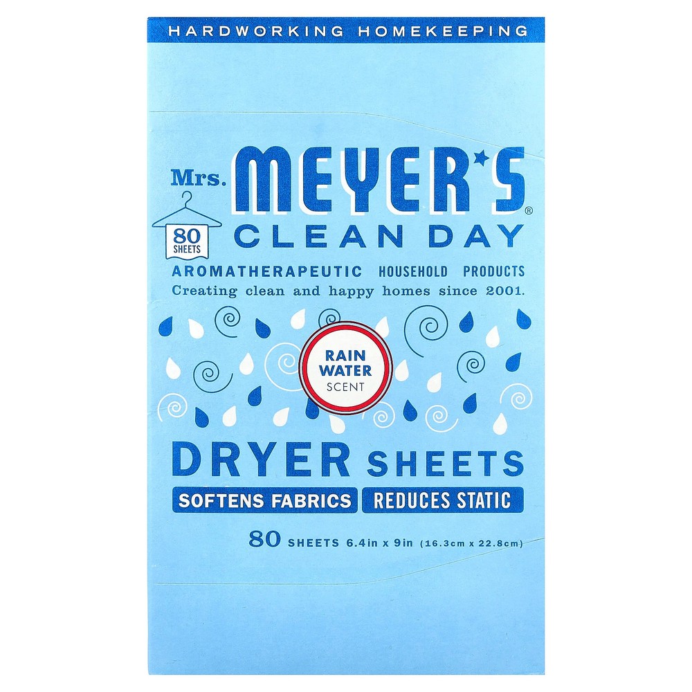 Dryer Sheets, Rain Water , 80 Sheets