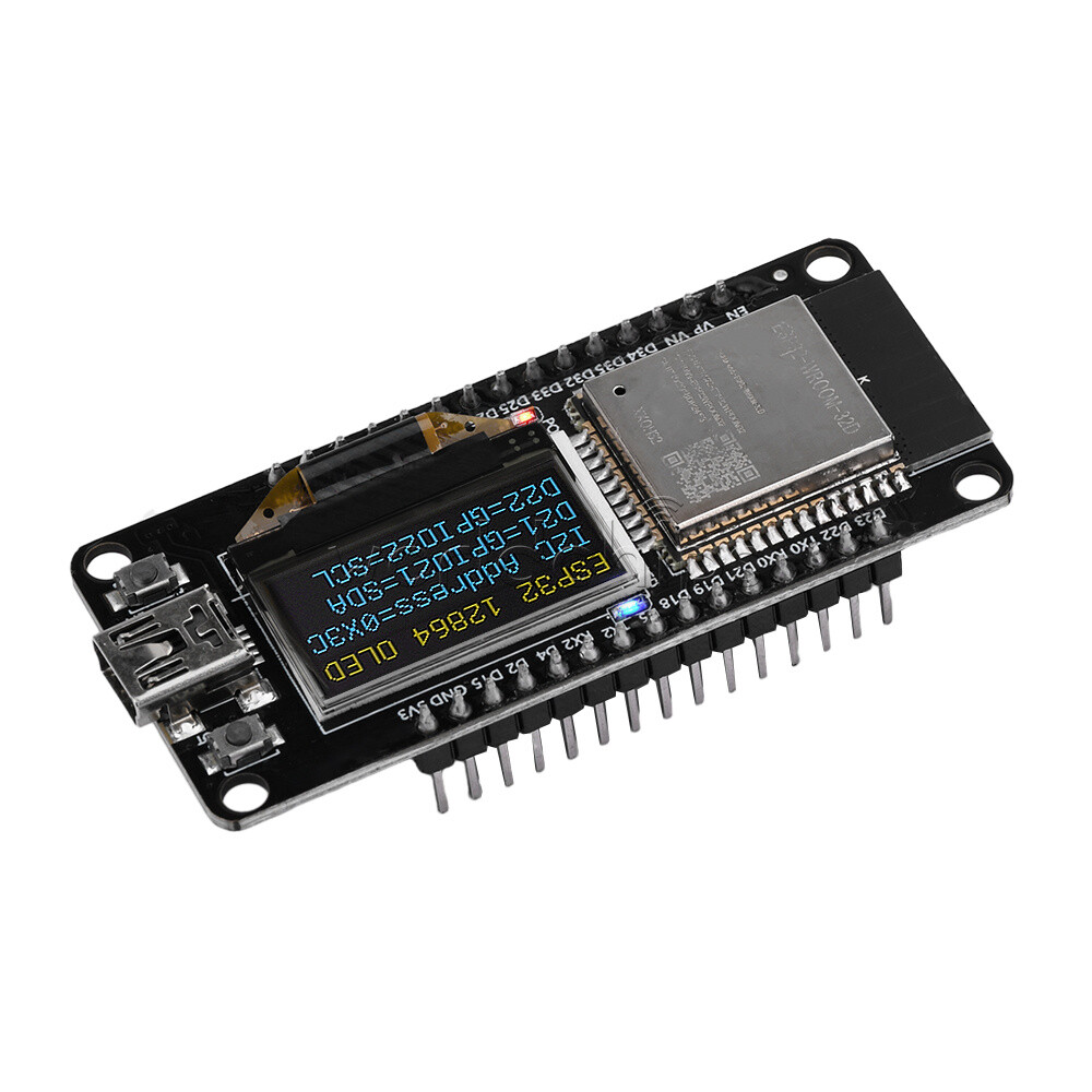 0.96" ESP32 ESP-WROOM-32D WIFI Bluetooth Development Board OLED CH340C Module