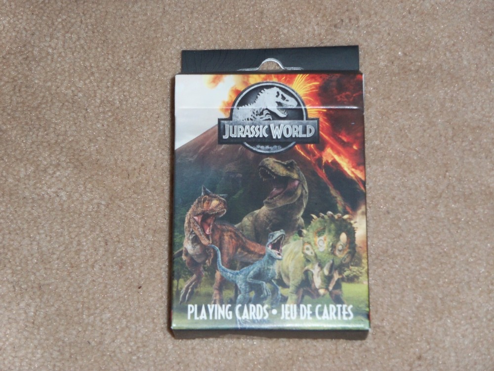 NEW, JURASSIC WORLD PLAYING CARDS