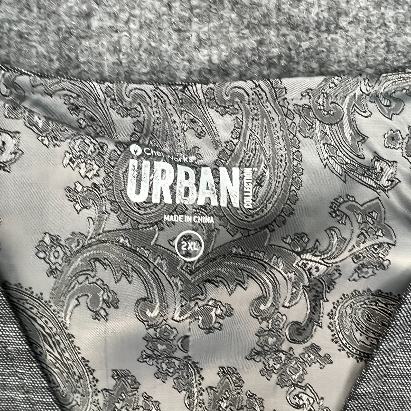 Chef Works Waitstaff Vest Mens 2XL XXL Gray Button Up Urban Collection Server