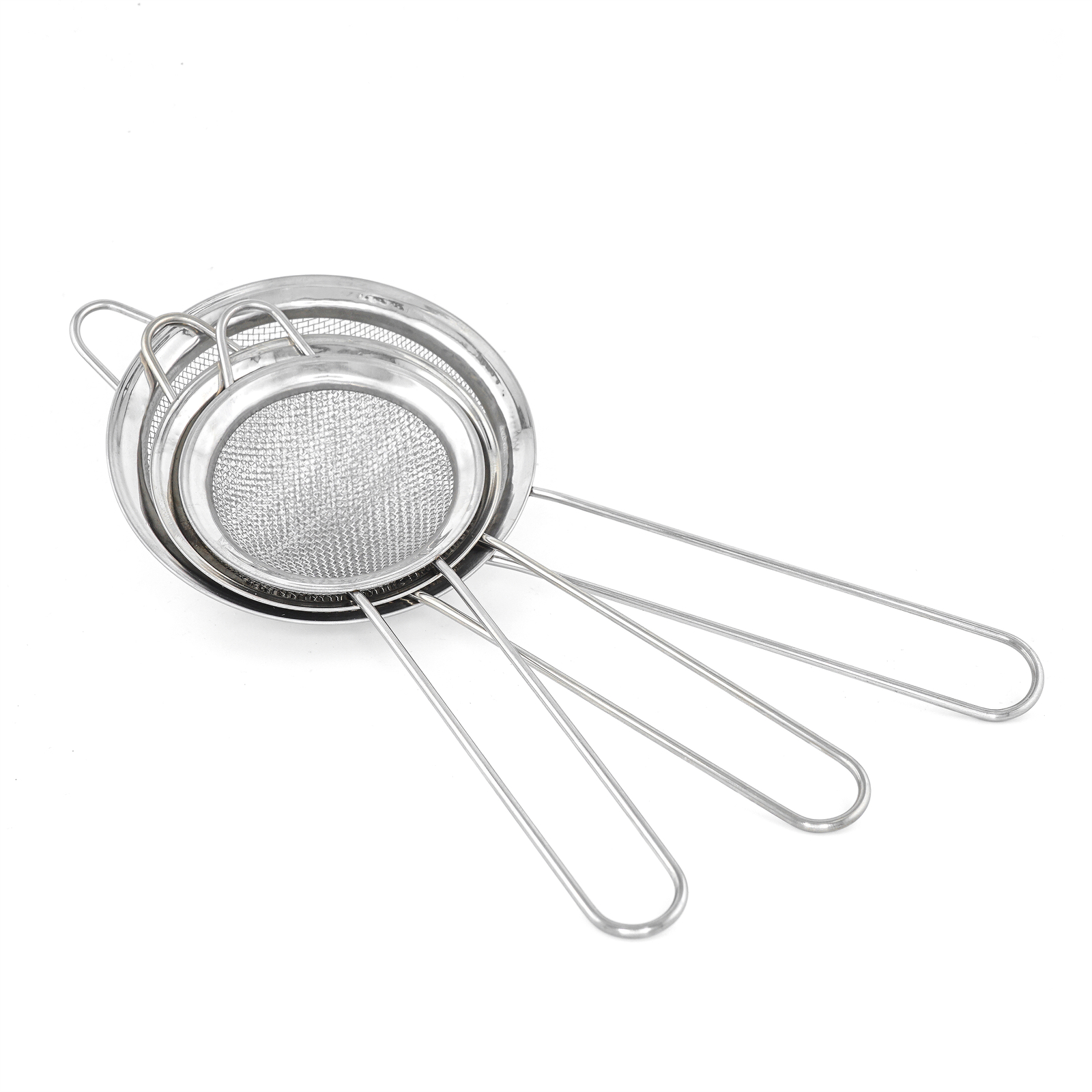 3PCS Kitchen Fine Mesh Strainer Stainless Steel Liquid Colander Sieve Strainer