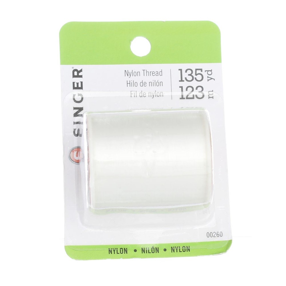 3 Pack Singer 260 Nylon Thread 135 Yards-Clear