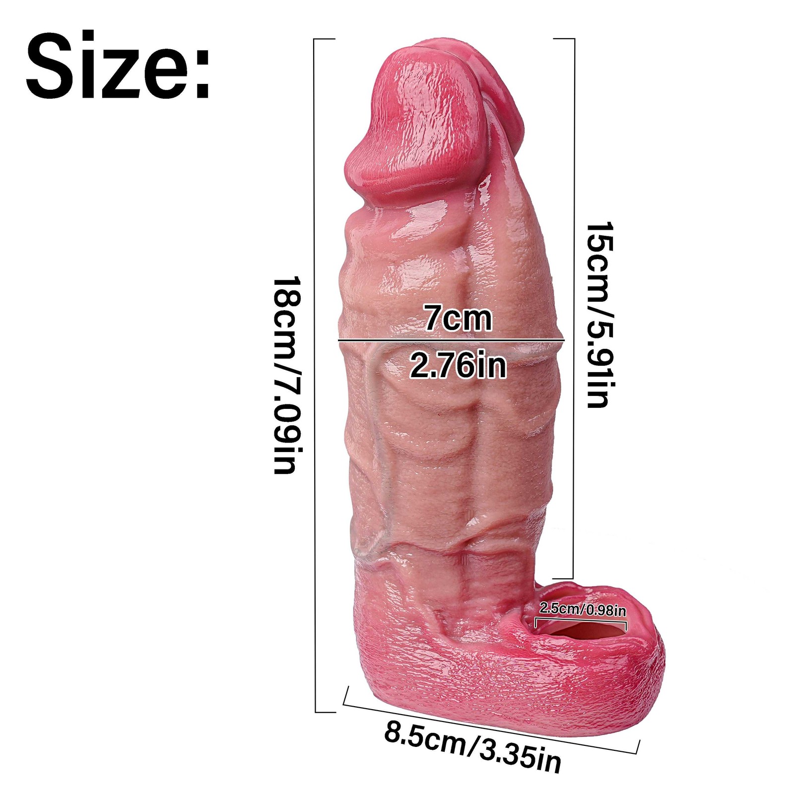 Big Male Cock-Girth-Enlarger-Enhancer-Penis-Extension-Extender-Sheath Sleeve Men