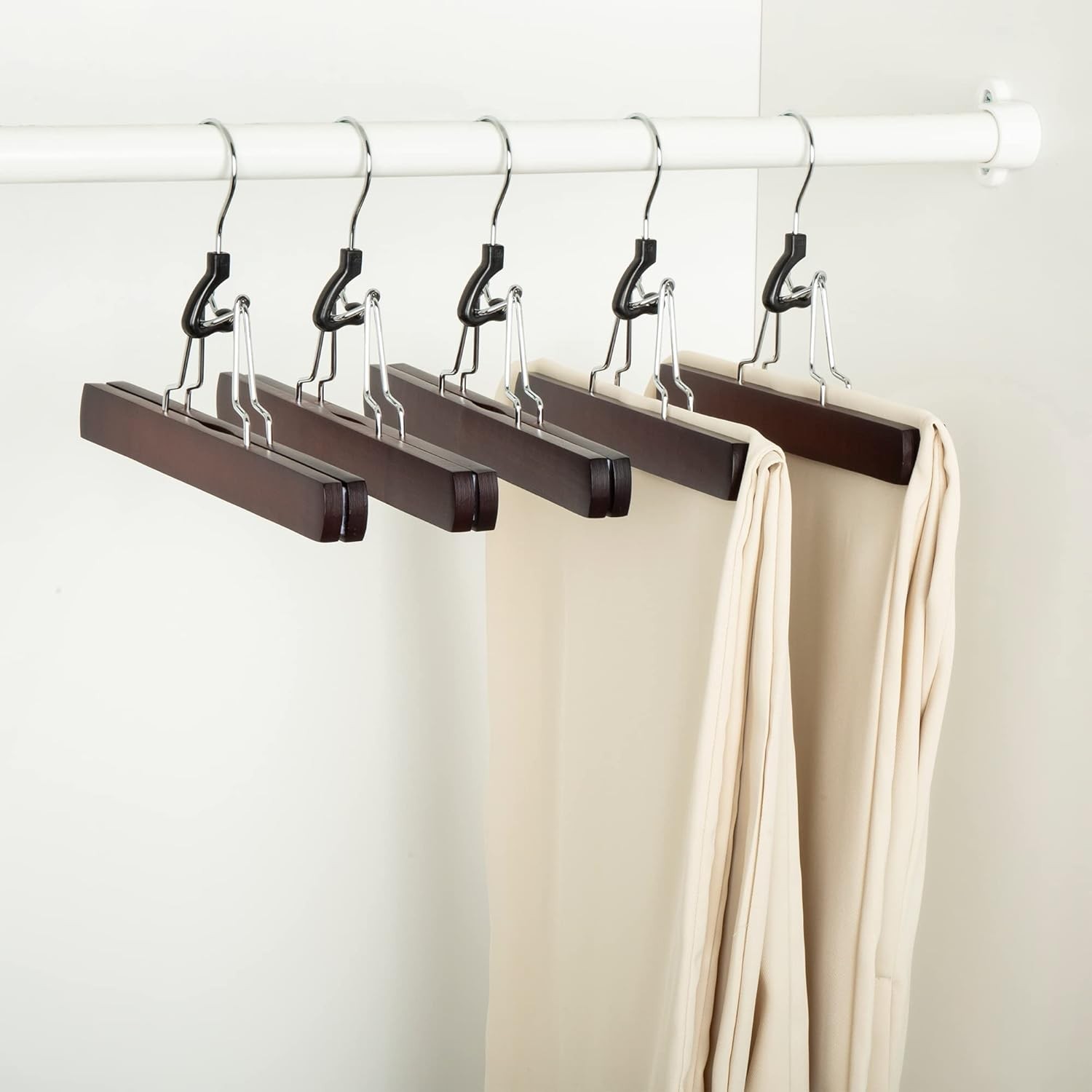 Wooden Pants Hangers Cherry 10 Pack...