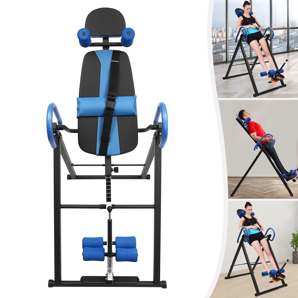 Inversion Table 330 Lbs Capacity Strength Training Inversion Bench W/ Safe Belt