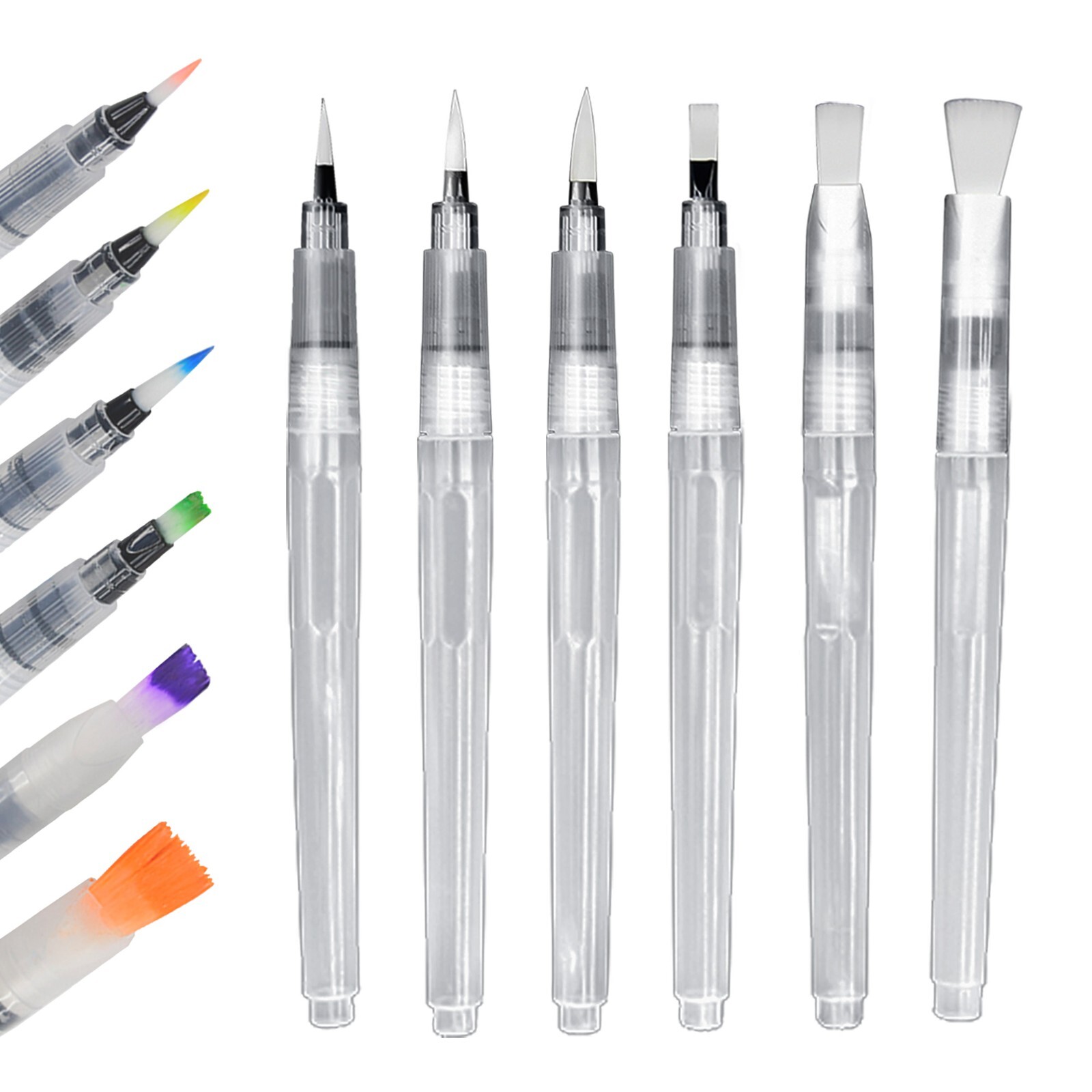 6 Pen Water Painting Brush Set with Refillable Tube