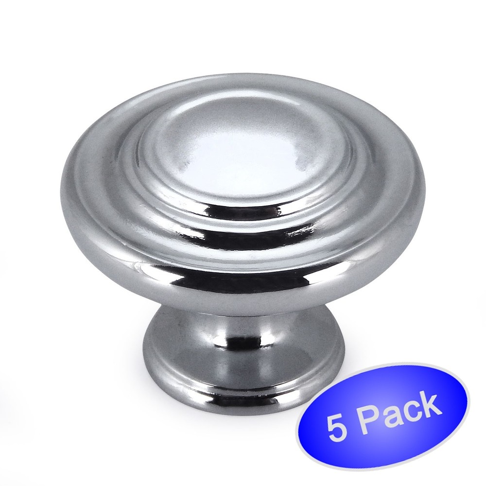 *5 Pack* Cosmas Cabinet Hardware Polished Chrome Knobs - #9971CH