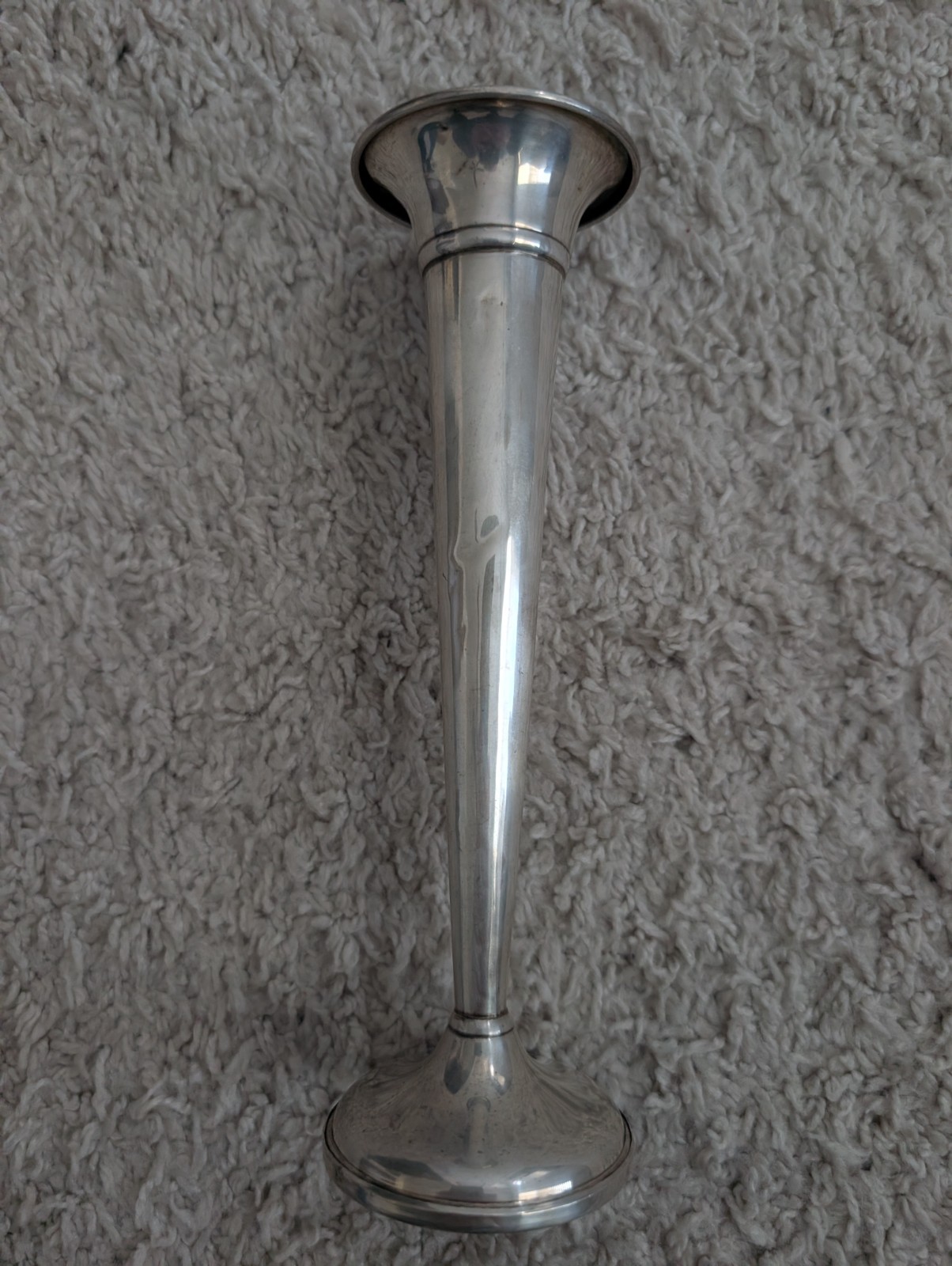 Vintage Preisner Sterling Silver Weighted Trumpet Bud Vase #136 – 7.5"