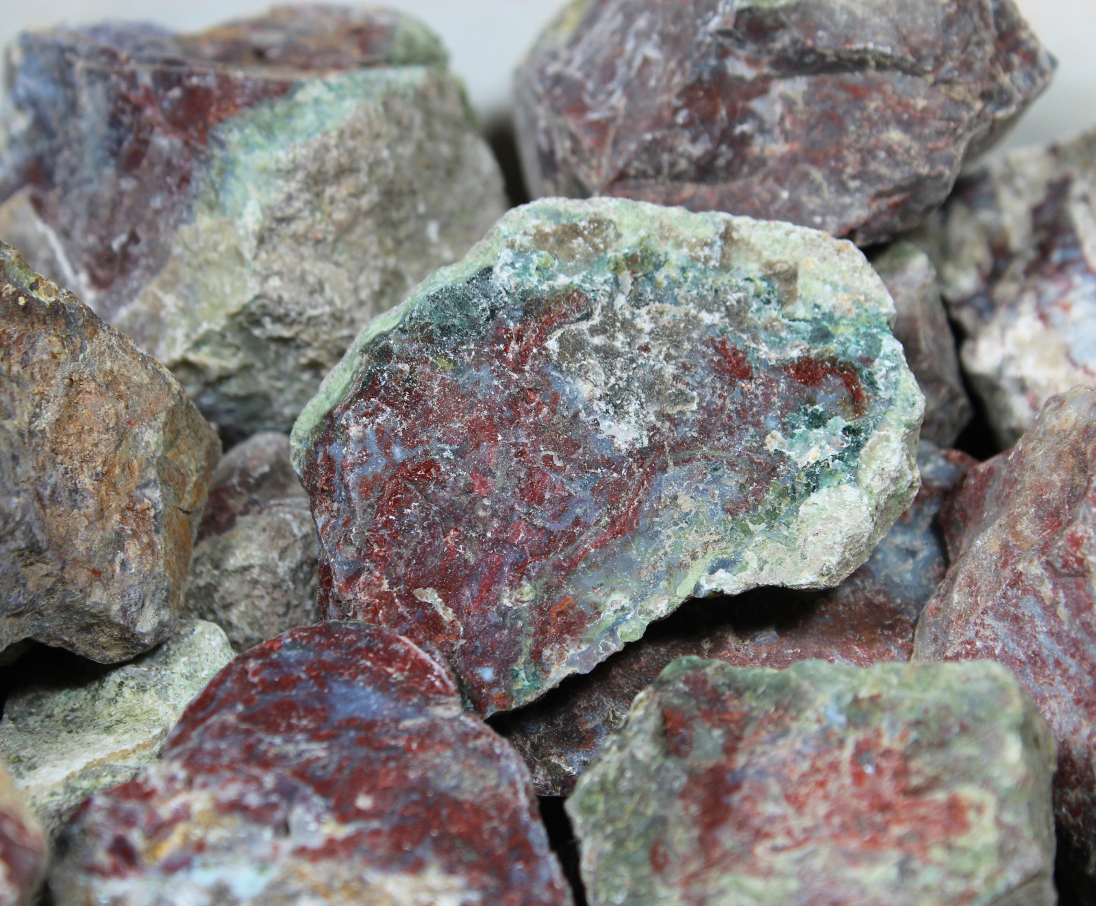 Red Lightning Agate - 1.5-3.5" Inches Rough Rocks Cabbing - Bulk Wholesale