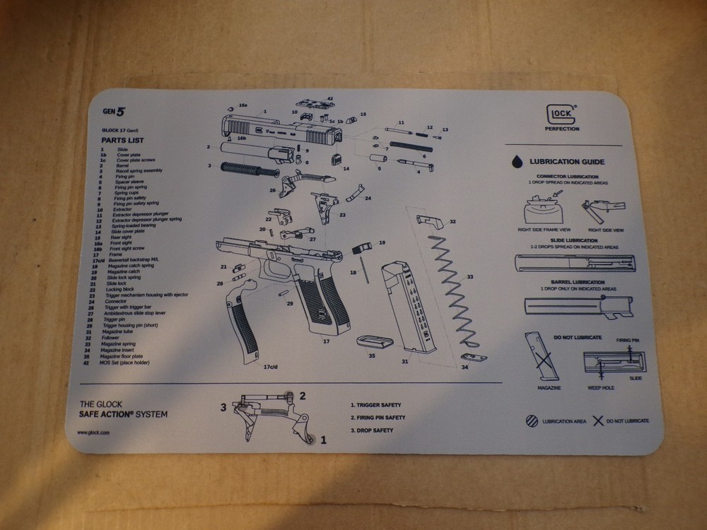 Glock Gen 5 Counter Cleaning Mat