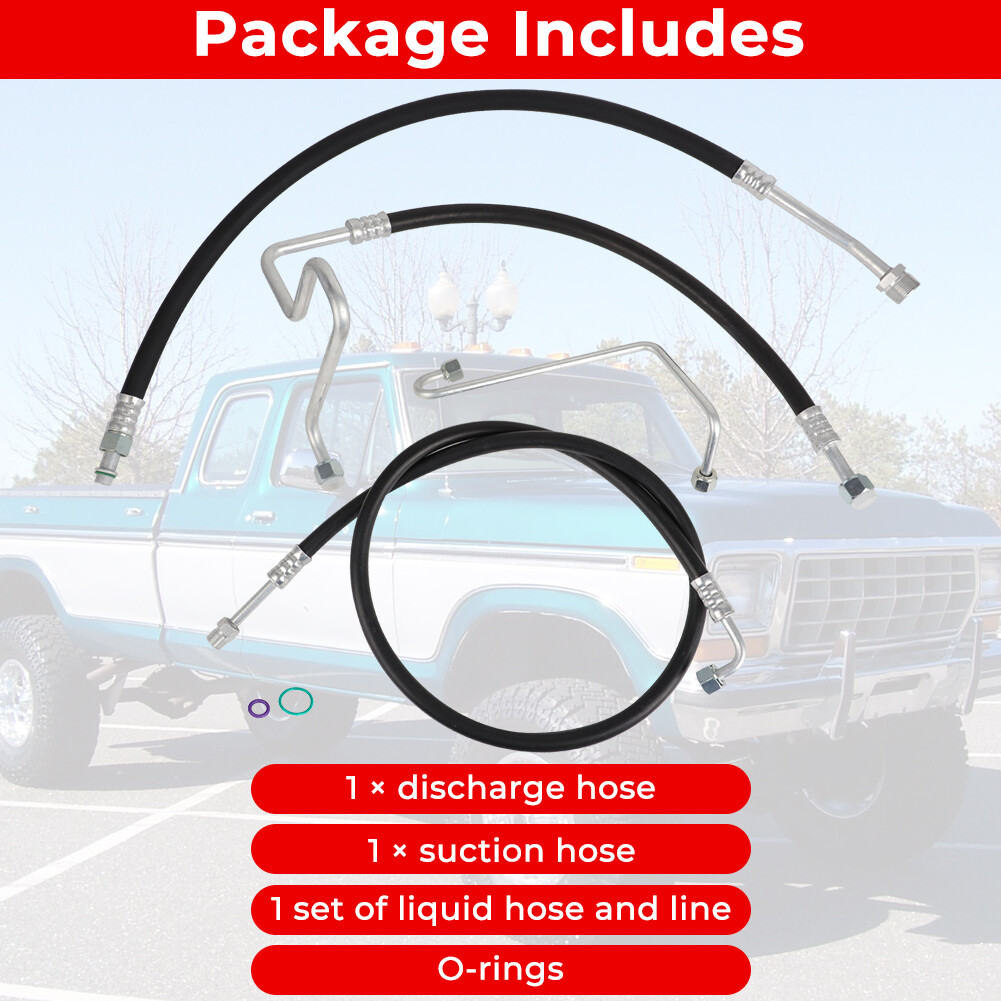 A/C Hoses Lines Set For 1976-1979 Ford F-100 F-150 & Bronco V8 Engine 1978-1979