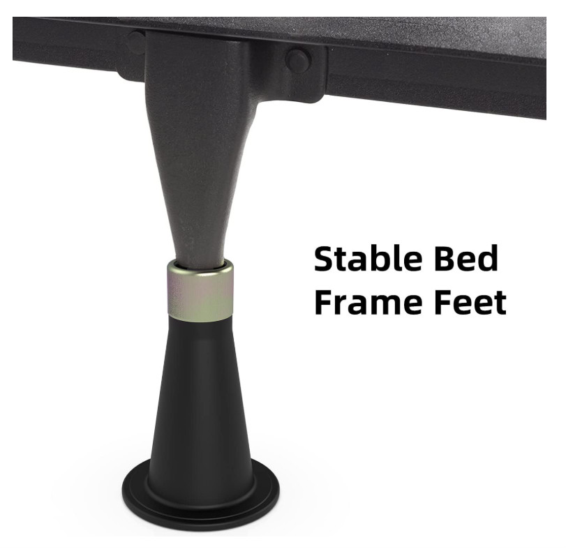 6PCS Bed Frame Feet Replacements – Plastic Risers to Replace Wheels & Prevent Sl