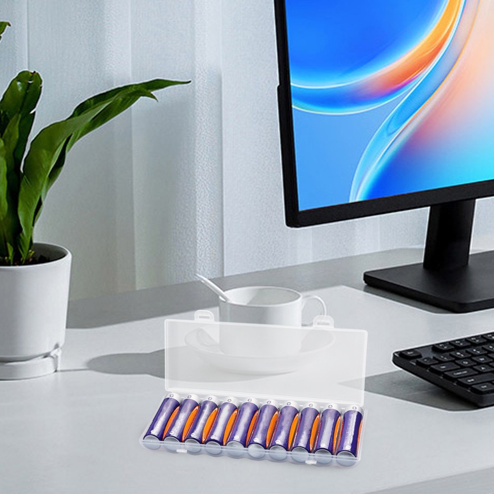10-position Storage Box AA Battery Case Space-saving Battery Case Holder