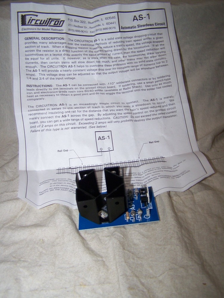 Circuitron #800-5601 AS-1 Automatic Slowdown Circuit